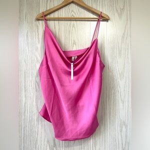 ASOS DESIGN satin cami in hot pink size 14 NWT